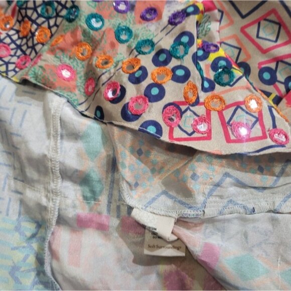 Soft Surroundings Summerfest Colorful Boho Patchwork - Style Dress Size XL - Picture 7 of 8
